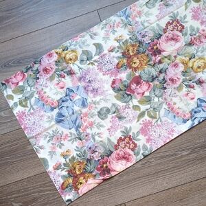 Vintage Ralph Lauren Allison Floral King (1) Pillowcase - Pink Blue Yellow White